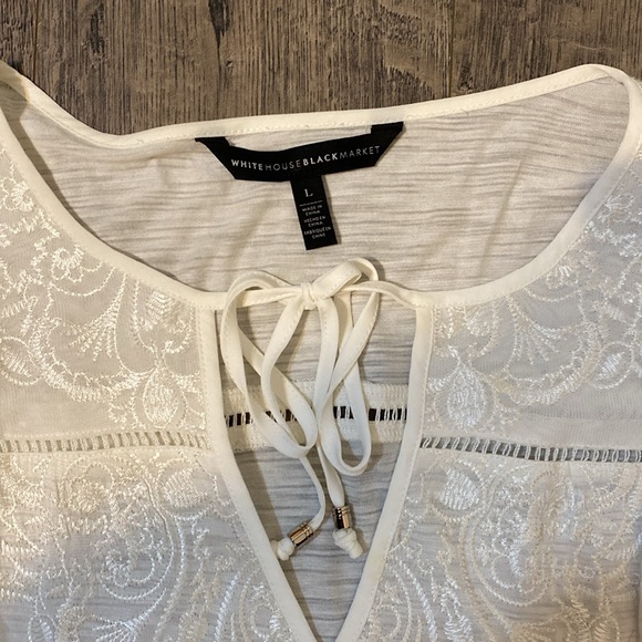 WHBM size large cream top - Picture 2 of 4